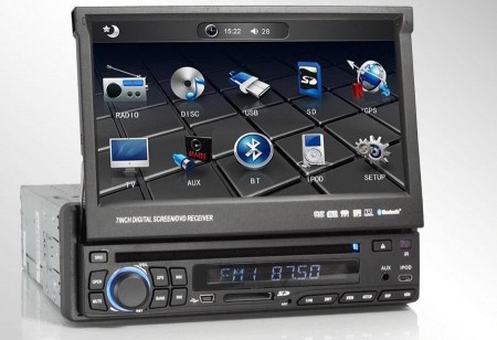 1 DIN Autoradio mit Internet / DVD / DVB-T / Bluetooth / NAVI